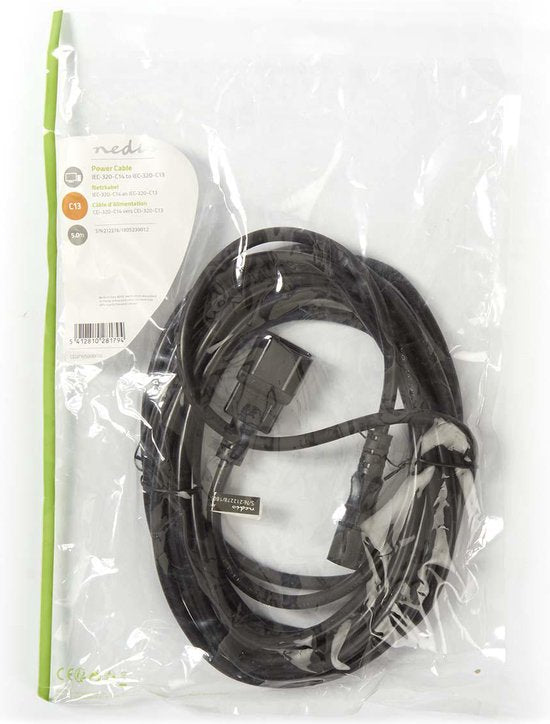 Nedis electriciteitssnoer Zwart m C14 stekker C13 stekker - afbeelding 4