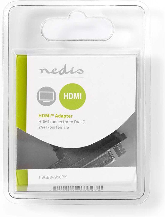 Nedis HDMI-Adapter - HDMI Connector - DVI-D 24+1-Pins Female - Verguld - Recht - ABS - Zwart - 1 Stuks - Doos - afbeelding 10