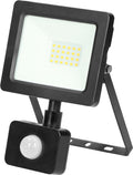Schijnwerper met bewegingssensor - Tuinverlichting IP44 - Flootlight buiten 1500 lumen - Buitenverlichting 4000K - Zwart - afbeelding 1