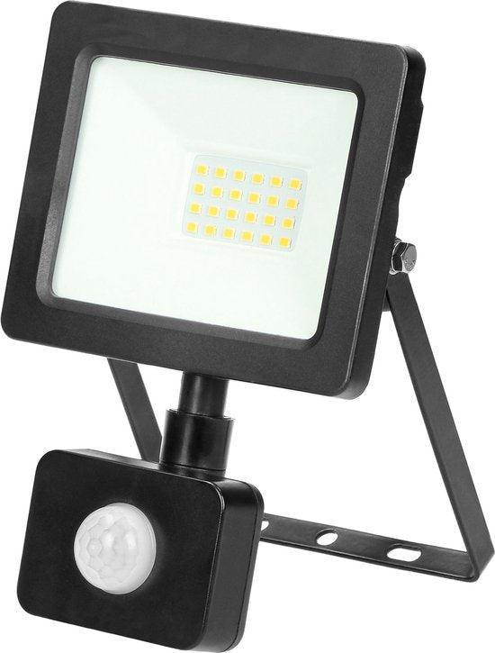 Schijnwerper met bewegingssensor - Tuinverlichting IP44 - Flootlight buiten 1500 lumen - Buitenverlichting 4000K - Zwart - afbeelding 1