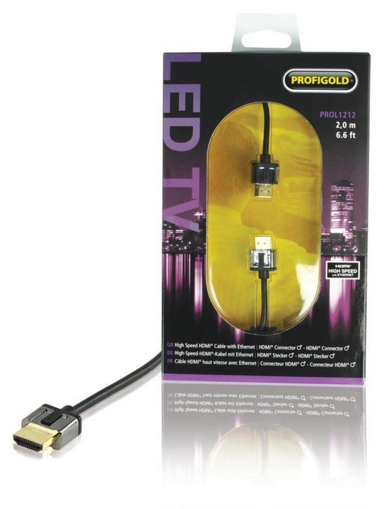 Profigold LED TV hoge kwaliteit Ultraslim HDMI kabel versie 1.4 - 1 meter - afbeelding 10