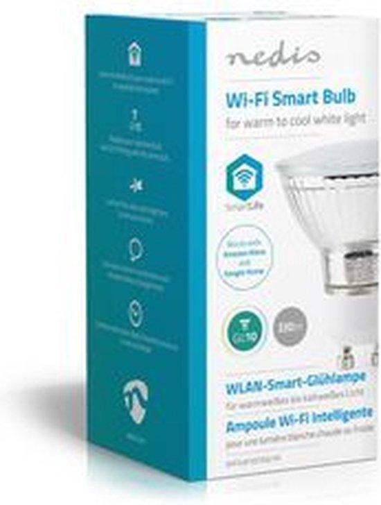 Nedis SmartLife LED Spot - Wi-Fi - GU10 - 400 lm - 5 W - Koel Wit / Warm Wit - 2700 - 6500 K - Energieklasse: F - Android / IOS - PAR16 - 1 Stuks - afbeelding 18