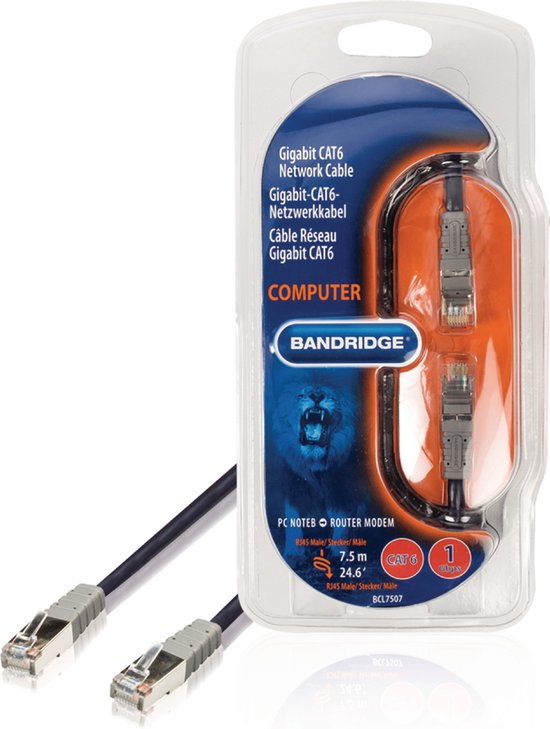 Bandridge BCL7507 - Netwerkkabel - RJ45 - 7.5 m - Zwart - afbeelding 2