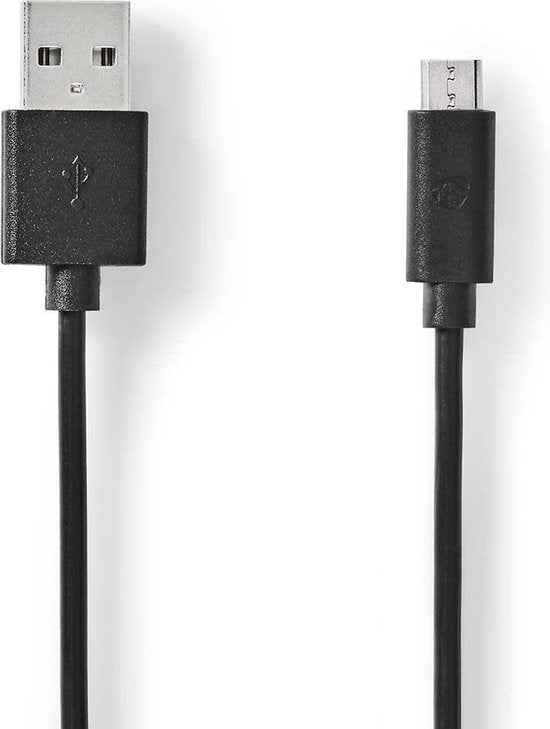 USB-Kabel - USB 2.0 - USB-A Male - USB Micro-B Male - 12 W - 480 Mbps - Vernikkeld - 2.00 m - Rond - PVC - Zwart - Doos - afbeelding 9