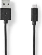 USB-Kabel - USB 2.0 - USB-A Male - USB Micro-B Male - 12 W - 480 Mbps - Vernikkeld - 2.00 m - Rond - PVC - Zwart - Doos - afbeelding 9