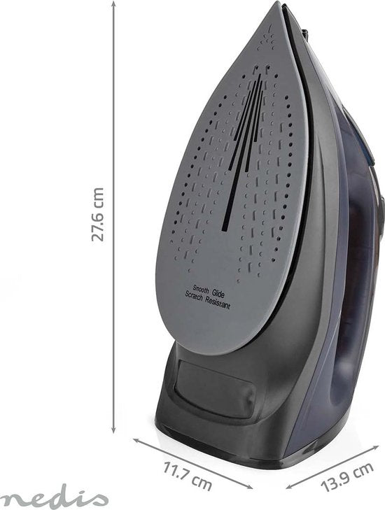 Nedis Stoomstrijkijzer - 2200 W - 25 g/m - Stoomstoot - Keramiek - 0.26 l - afbeelding 3