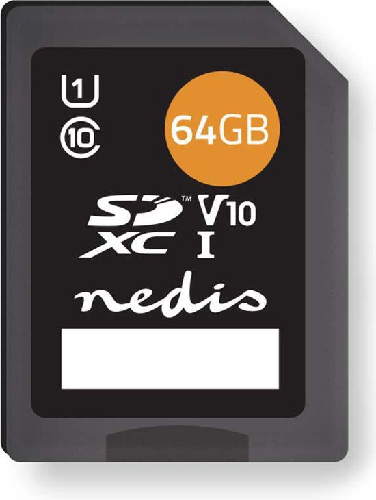 Nedis Geheugenkaart - SDXC - 64 GB - Schrijfsnelheid: 80 MB/s - Leessnelheid: 45 MB/s - UHS-I - afbeelding 1