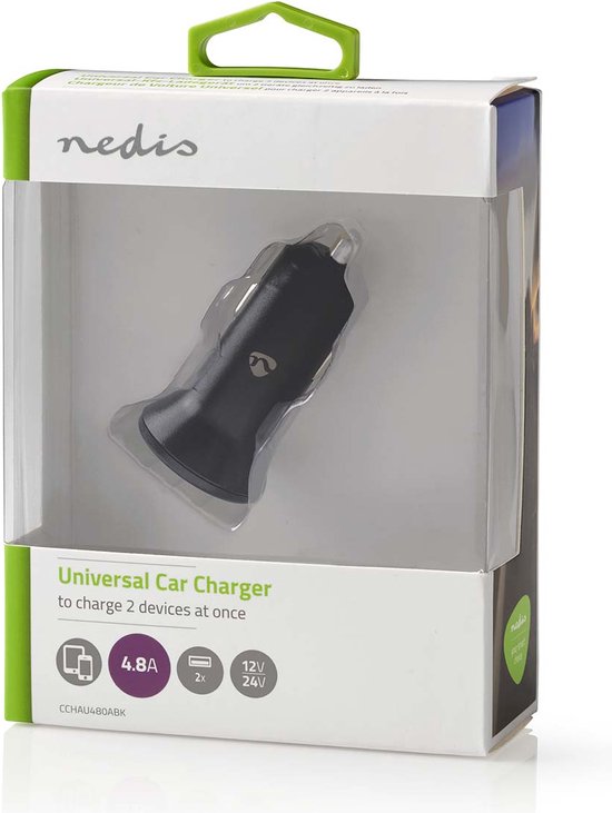 Nedis Autolader - W - A - Outputs: - Voltage - afbeelding 54