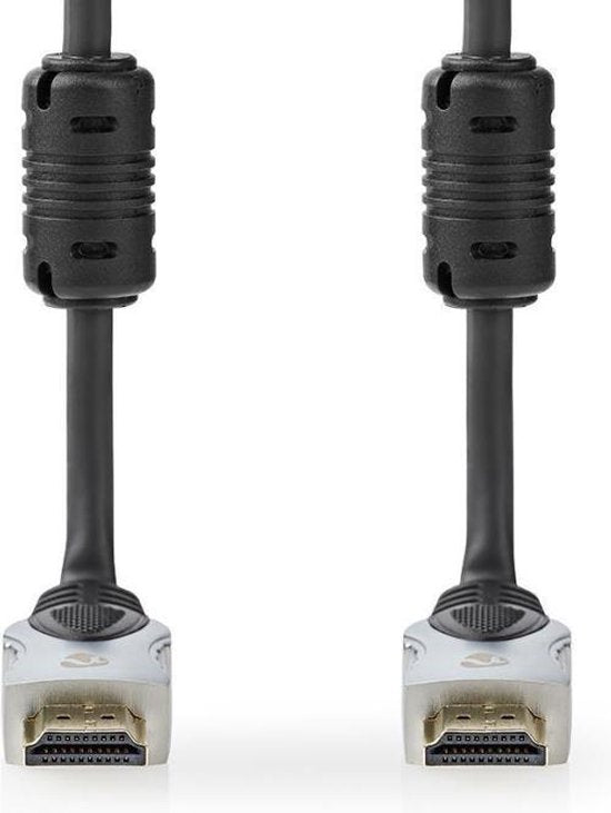 Nedis HDMI Kabel - HDMI Connector - HDMI Connector - 8K@60Hz - Verguld - 2.00 m - Recht - PVC - Antraciet - Doos - afbeelding 3