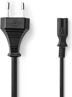 Nedis Stroomkabel - Euro Male - IEC-320-C7 - Recht - Recht - Vernikkeld - 5.00 m - Plat - PVC - Zwart - Envelop - afbeelding 2