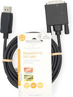 | DisplayPort Male | DVI-D 24+1-Pins Male | | | m | | | Zwart | - afbeelding 12