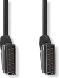 Nedis SCART-Kabel - SCART Male - SCART Male - Vernikkeld - 480p - 2.00 m - Rond - PVC - Zwart - Doos - afbeelding 1