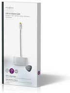 Nedis USB Multi-Port Adapter - 3-in-1 - USB 3.2 Gen 1 - USB-C Male - USB-A Female / USB-C Female / VGA Female 15p - 5 Gbps - 0.20 m - Rond - Verguld - Gevlochten / Nylon - Zilver - Cover Window Box - afbeelding 8