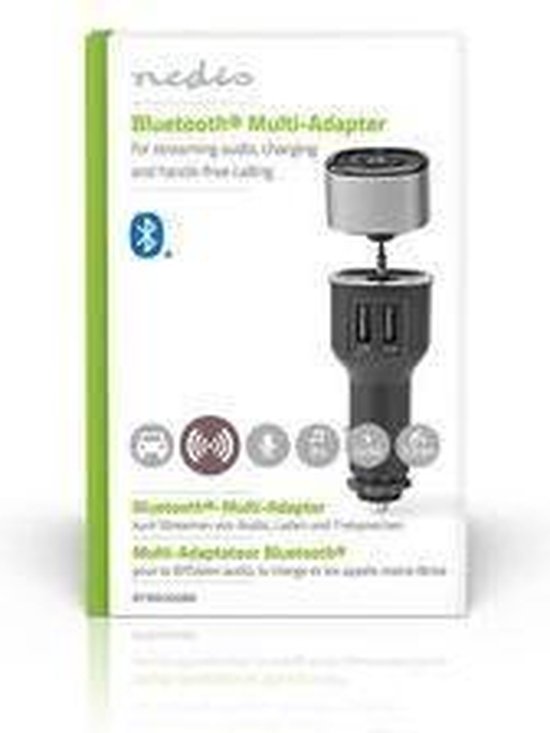 Nedis Bluetooth Multi-Adapter - Output: 1x 3,5 mm - SBC - 7 uur - Ingebouwde microfoon - Volumebediening - Automatische uitschakelfunctie - Grijs / Zwart - afbeelding 23
