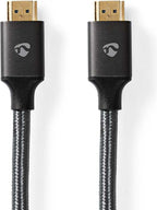 Nedis High Speed ​​HDMI-Kabel met Ethernet - HDMI Connector - HDMI Connector - 4K@60Hz - ARC - 18 Gbps - 3.00 m - Rond - Katoen - Gun Metal Grijs - Cover Window Box - afbeelding 6
