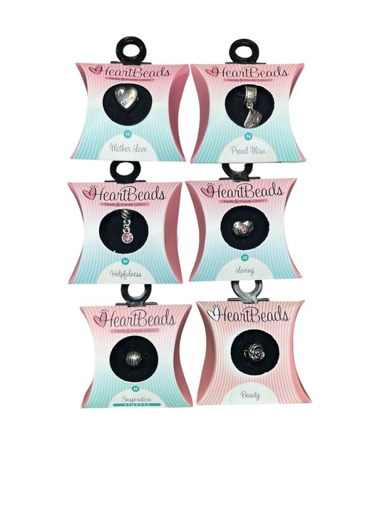 6x HeartBeads Bedel (5x Bedel + 1x Stopper) - afbeelding 1