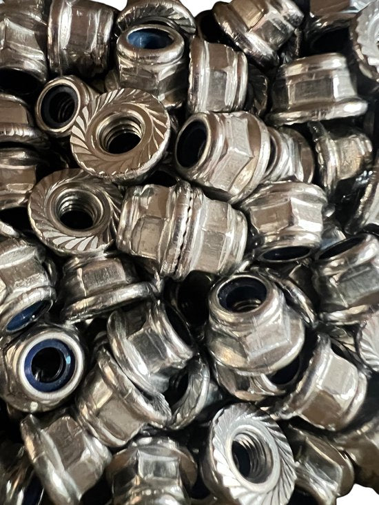 Flensmoer zelfborgend M4 DIN 6926 RVS A2-50 SW7 (500 stuks) - afbeelding 3