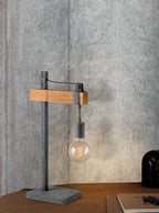 Home sweet home tafellamp Denton - hout - afbeelding 3