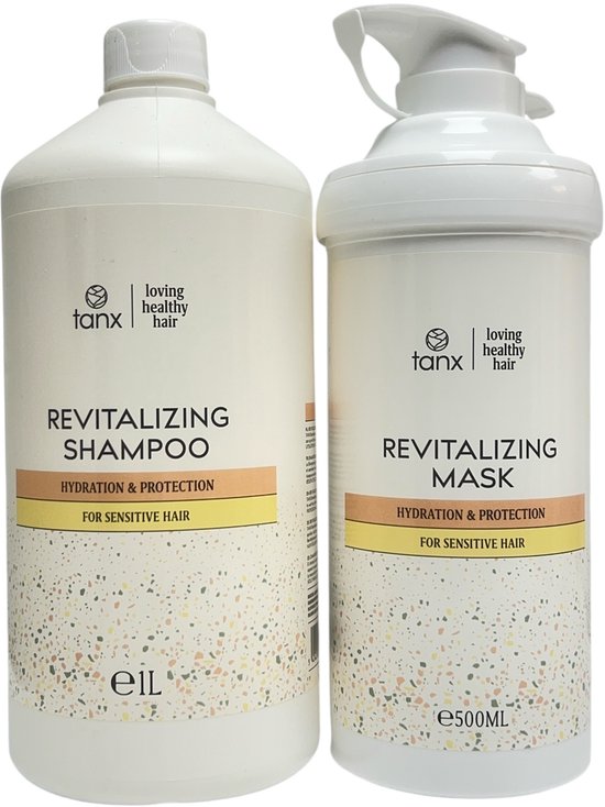 TANX Professonal Revitalizing Shampoo 1000 ml met pomp + Masker 500 ml met pomp Hydraterend & Beschermend By Paris - afbeelding 2