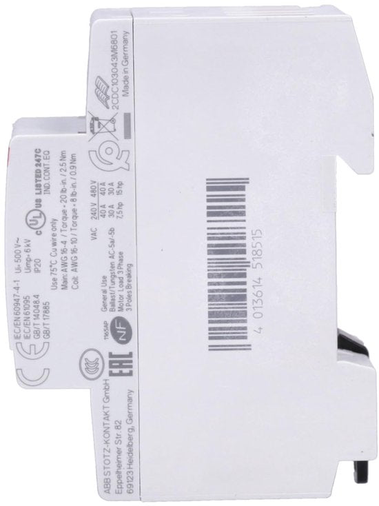 ABB ESB40-40N-06 Installatie Contactor 40A 4NO 0NC 230V - afbeelding 3