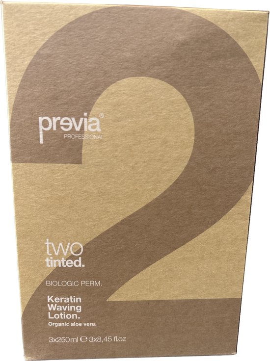 previa Professional Keratin Waving Lotion two tinted 3 x 250ml - afbeelding 1