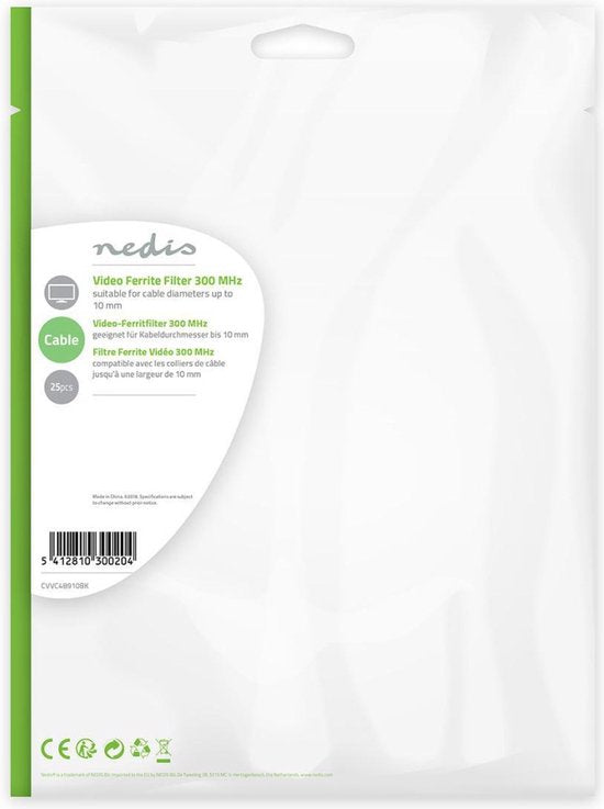 Nedis Ferrietfilter - ABS - Zwart - 25 Stuks - Polybag - afbeelding 7