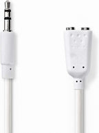 Nedis Stereo-Audiokabel - 3,5 mm Male - 2x 3,5 mm Female - Vernikkeld - 0.20 m - Rond - Wit - Envelop - afbeelding 6