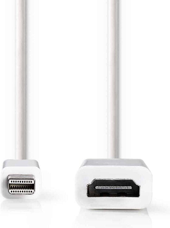 Nedis Mini DisplayPort-Kabel - DisplayPort 1.2 - Mini-DisplayPort Male - HDMI Output - 21.6 Gbps - Vernikkeld - 0.20 m - Rond - PVC - Wit - Doos - afbeelding 6