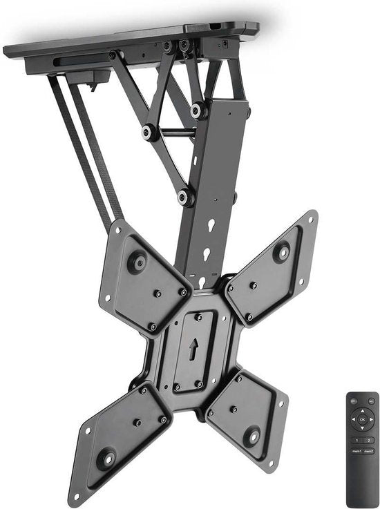 Nedis Gemotoriseerde TV-plafondbeugel - 23 - 55 " - Maximaal schermgewicht: 30 kg - Kantelbaar - Maximale plafondafstand: 663 mm - Minimale plafondafstand: 108 mm - Afstandbestuurbaar - Staal - Zwart - afbeelding 17
