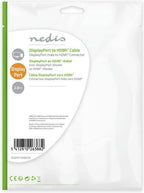 Nedis DisplayPort-Kabel - DisplayPort Male - HDMI Connector - 1080p - Vernikkeld - 2.00 m - Rond - PVC - Zwart - Envelop - afbeelding 5