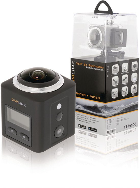 Camlink CL-AC360 Full HD Action Camera 2k Wi-Fi / Microfoon Zwart - afbeelding 10