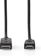 Nedis DisplayPort-Kabel - DisplayPort Male - HDMI Connector - 4K@30Hz - Vernikkeld - 2.00 m - Rond - PVC - Zwart - Label - afbeelding 4