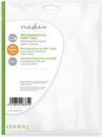 Nedis Mini DisplayPort-Kabel - DisplayPort 1.2 - Mini-DisplayPort Male - HDMI Connector - 21.6 Gbps - Vernikkeld - 2.00 m - Rond - PVC - Wit - Label - afbeelding 7