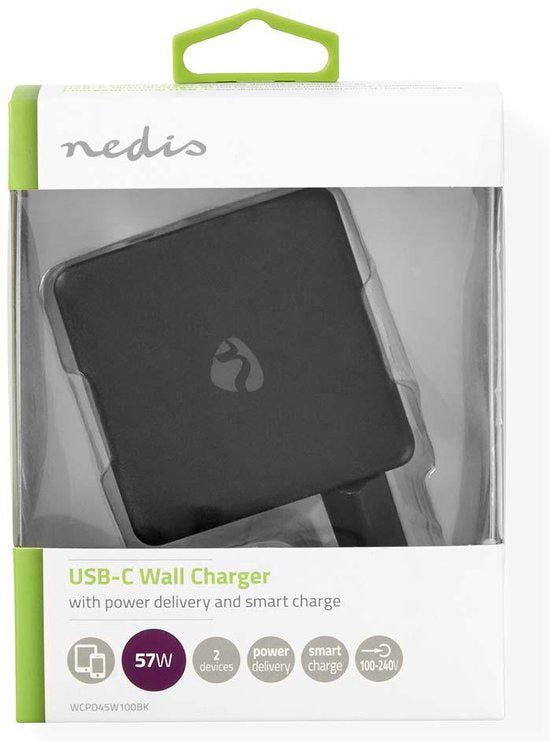 Nedis thuislader met 1 USB-C PD en 1 USB-A poort - 57W - afbeelding 18