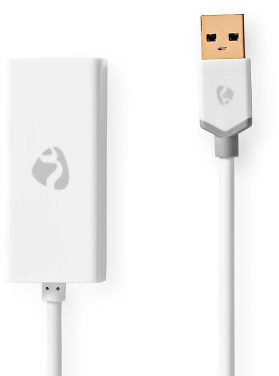 Nedis USB-netwerkadapter - USB 3.2 Gen 1 - 1 Gbps - USB-A Male - RJ45 Female - 0.20 m - Rond - Verguld - Koper - Wit - Doos - afbeelding 5