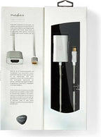Nedis USB-C Adapter - USB 3.2 Gen 1 - USB-C Male - HDMI Output - 4K@60Hz - Power delivery - 2.00 m - Rond - Verguld - Gevlochten / Nylon - Zilver - Cover Window Box - afbeelding 5