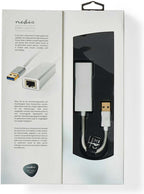 Nedis USB-netwerkadapter - USB 3.2 Gen 1 - 1 Gbps - USB-A Male - RJ45 Female - 0.20 m - Rond - Verguld - Koper - Zilver - Cover Window Box - afbeelding 7