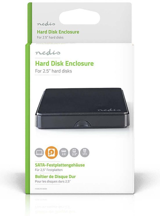 Nedis Hardeschijfbehuizing - 2.5 " - SATA II - USB2.0 - USB Type-A - Kunststof - afbeelding 5