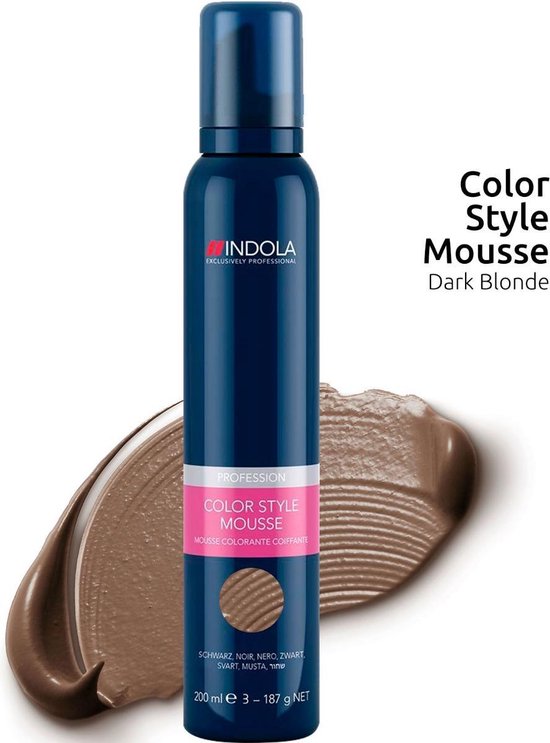 Indola - Indola Color Style Mousse Dark Blonde 200ml - afbeelding 2