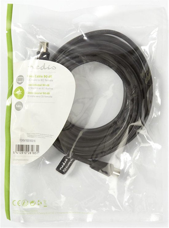 Nedis Coaxkabel 90 dB IEC (Coax) M-IEC (Coax) F WH - afbeelding 10