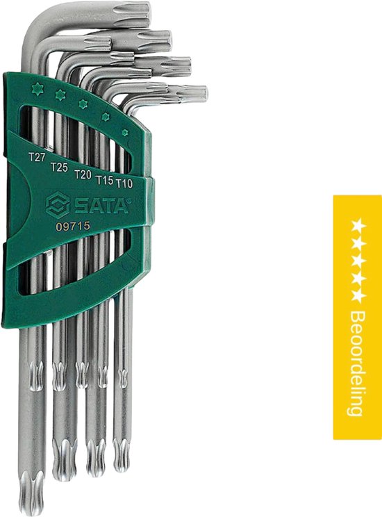 SATA Professionele Torx Long Arm Kogelkop Set T10 t/m T50 - afbeelding 1