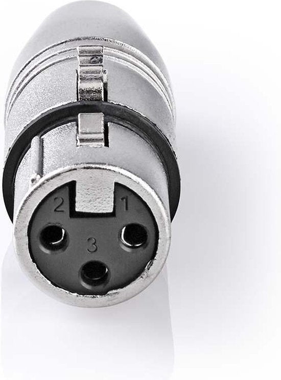 XLR-Adapter - XLR 3-Pins Female - RCA Female - Vernikkeld - Recht - Metaal - Zilver - 10 Stuks - Polybag - afbeelding 4