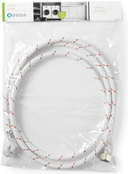 Nedis Nylon Toevoerslang - 3/4'' - 3/4'' - 10 Bar - 2.50 m - Toepassing: Schotel / Wasmachine - Nylon - Rood / Wit - afbeelding 3