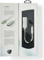 Nedis Mini DisplayPort-Kabel - DisplayPort 1.2 - Mini-DisplayPort Male - HDMI Output - 21.6 Gbps - Verguld - 0.20 m - Rond - Gevlochten - Zilver - Cover Window Box - afbeelding 7