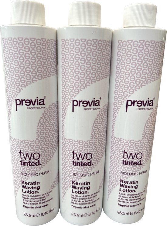 previa Professional Keratin Waving Lotion two tinted 3 x 250ml - afbeelding 2