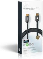 Nedis High Speed ​​HDMI-Kabel met Ethernet - HDMI Connector - HDMI Connector - 4K@60Hz - ARC - 18 Gbps - 1.00 m - Rond - Katoen - Gun Metal Grijs - Cover Window Box - afbeelding 15