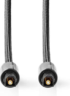 Nedis Digitale Audiokabel | TosLink Male - TosLink Male | Gun Metal Grey | Gevlochten Kabel - afbeelding 8