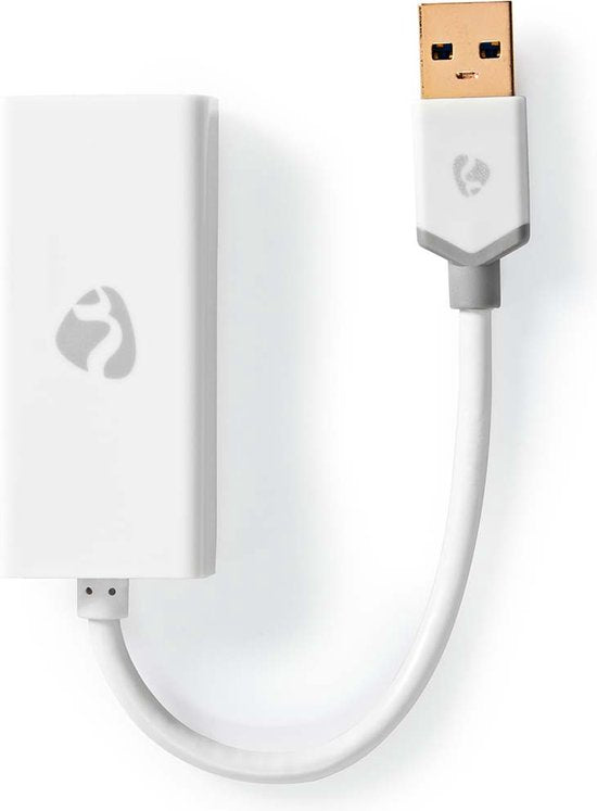 Nedis USB-netwerkadapter - USB 3.2 Gen 1 - 1 Gbps - USB-A Male - RJ45 Female - 0.20 m - Rond - Verguld - Koper - Wit - Doos - afbeelding 4