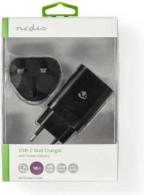 Nedis Oplader - 18 W - / / A - Outputs: 1 - USB-C™ - Automatische Voltage Selectie - afbeelding 5