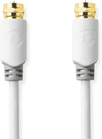 Nedis Satelliet- en Antennekabel - F-Male - F-Male - Verguld - 75 Ohm - Enkelvoudig Afgeschermd - 2.00 m - Rond - PVC - Wit - Doos - afbeelding 9
